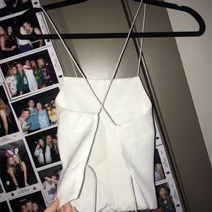 tobi white straps crop top
